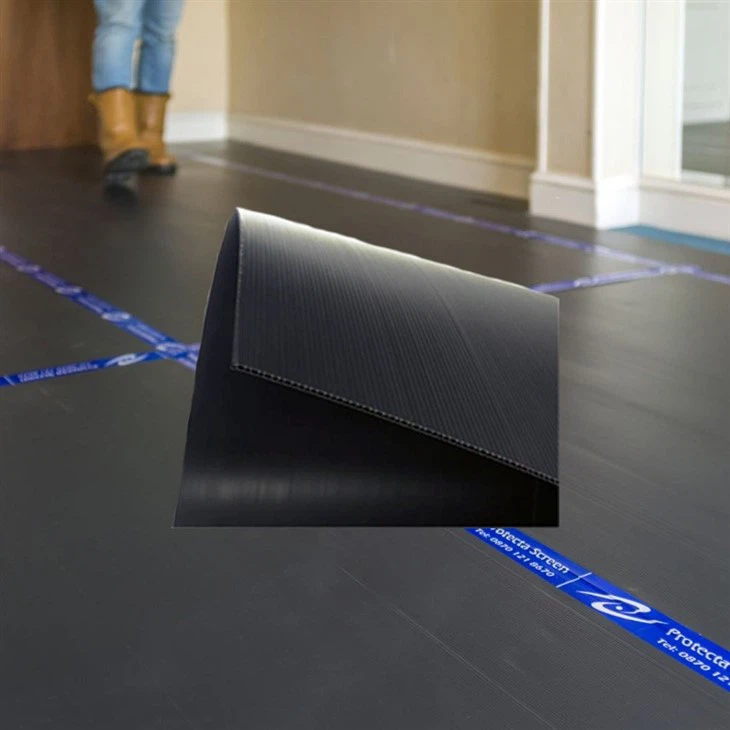 Black Corrugated Plastic Floor Protection Sheets